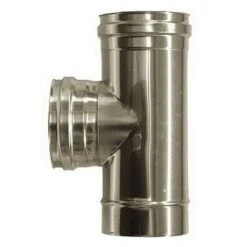 MBM Combustion Dn 80 Té Raccord 90 ° Du Conduit De Fumée Femelle 316 En Acier Inoxydable INOX