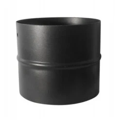 Raccord émail Noir Mat Mâle-mâle Ø125 13cm