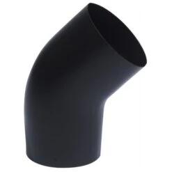 Coude émail Noir Mat 45° Ø125