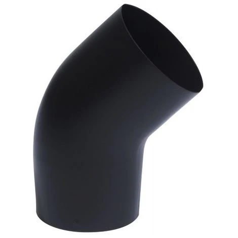 Coude émail Noir Mat 45° Ø125 3 Coude émail Noir Mat 45° Ø125