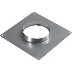 Plaque D'étanchéité Inox 350x350 Pour Tubage Diamètre Int.150/156 - Ext.155/161