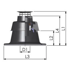 Terminal Cheminée Noir Pour PPs Flexible Ø80 -Ubbink Magasin 1042473 3