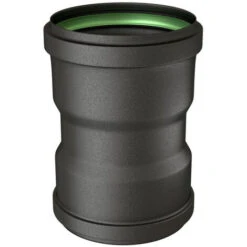 Raccord Noir Mat F/f 12cm Ø80 + 2 Joints Fibre