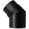 MBM Combustion Coude à 45 ° De 150 Peints 600 Degrés émaillés Pour Poêle à Pellets Ou D'un Tube En Acier Noir Bois Sce Fabriqués En Italie -Ubbink Magasin 10473718 1