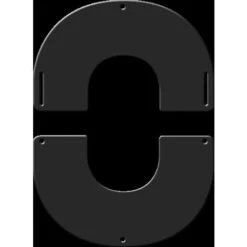 Plaque De Finition Ronde Noire Ø 130 Mm