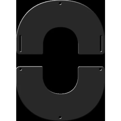 Plaque De Finition Ronde Noire Ø 130 Mm 3 Plaque De Finition Ronde Noire Ø 130 Mm