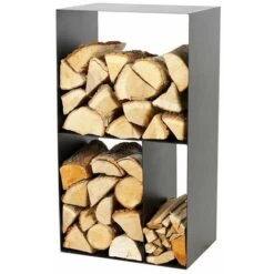 Porte-bûches Design 3 Cases En Acier Lublin -Ubbink Magasin 10986326 5