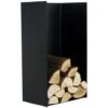Porte-bûches En Acier Noir 80 Cm Kielce -Ubbink Magasin 10986331 1