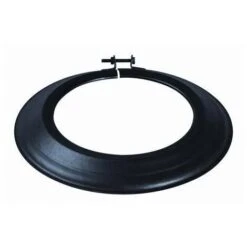 Rosace émail Noir Mat, Diamètre 153 TEN Tolerie