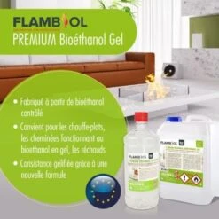 1 X 5 Litre FLAMBIOL Premium Bioéthanol En Gel -Ubbink Magasin 13208761 4