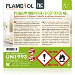 1 X 5 Litre FLAMBIOL Premium Bioéthanol En Gel -Ubbink Magasin 13208761 5
