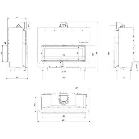 INSERT CHEMINÉE À BOIS MB 120 Ouverture Relevable 6 INSERT CHEMINÉE À BOIS MB 120 Ouverture Relevable – Image 4