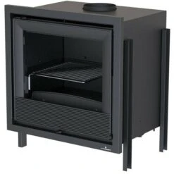 Insert Cheminée à Bois Holguin Avec Turbine 11 KW + 2 Bouches Recuperateur - Prise D'air Exterieur: Sans