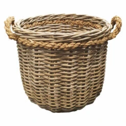 Panier Rond En Kubu Naturel Tressé D.46 Cm Avec Anses - SIBU M -Ubbink Magasin 14159993 3