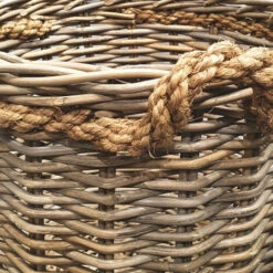 Panier Rond En Kubu Naturel Tressé D.46 Cm Avec Anses - SIBU M -Ubbink Magasin 14159993 4