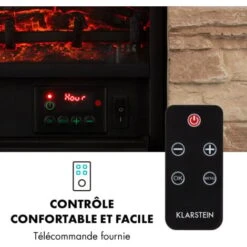 Kaprun Cheminée électrique 1800W Décor Pierre Polystone Télécommande 10 Kaprun Cheminée électrique 1800W Décor Pierre Polystone Télécommande -Ubbink Magasin 14172826 4