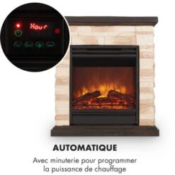 Kaprun Cheminée électrique 1800W Décor Pierre Polystone Télécommande 11 Kaprun Cheminée électrique 1800W Décor Pierre Polystone Télécommande -Ubbink Magasin 14172826 5