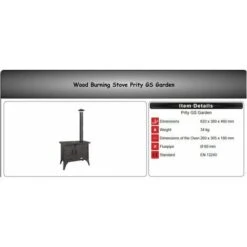 Poкle а Bois De Jardin De 5 KW Pour La Cuisson Des Aliments. Four, Cuisiniиre, Cheminйe Et Couvercle Inclus. -Ubbink Magasin 15758530 3