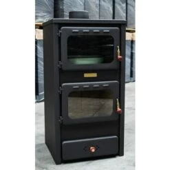 Poêle à Bois Avec Four. Puissance De Chauffage De 8 KW. Modèle Kupro Lux Oven Steel