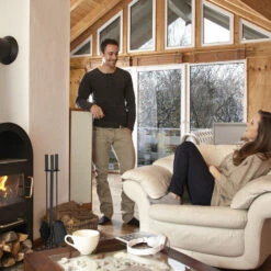 Relaxdays Ensemble Serviteur De Cheminée 4 Pièces Acier Accessoire Pelle Balai Support Tisonnier, Noir -Ubbink Magasin 16365866 5