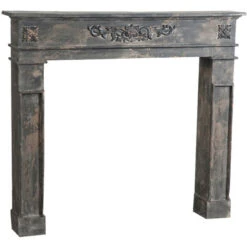 Cadre Décoratif Cheminée à Bois Design Pièce Miteuse Décoration Intérieure L115xPR17xH102 Cm