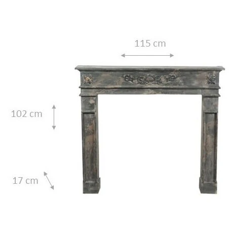 Cadre Décoratif Cheminée à Bois Design Pièce Miteuse Décoration Intérieure L115xPR17xH102 Cm 4 Cadre Décoratif Cheminée à Bois Design Pièce Miteuse Décoration Intérieure L115xPR17xH102 Cm – Image 2