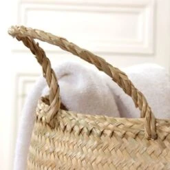 Panier Rond Tressé Jonc De Mer En Sequin Coloris Argent - Casâme -Ubbink Magasin 19293526 3