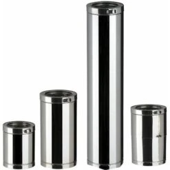 Elément Droit Therminox TI Pour L'intérieur Et L'extérieur Des Bâtiments - Diamètre 150 - Lg 25 Cm