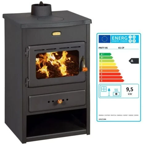 Poêle à Bois Avec Couvercle Supérieur En Fonte. Poêle à Combustible Solide. Puissance De Chauffage De 9.5 KW. Modèle Prity K1 CP 3 Poêle à Bois Avec Couvercle Supérieur En Fonte. Poêle à Combustible Solide. Puissance De Chauffage De 9.5 KW. Modèle Prity K1 CP