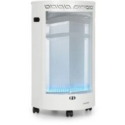 Bonaparte Fire Radiateur à Gaz 4200W Allumage électrique Roulettes Blanc.