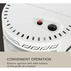 Bonaparte Fire Radiateur à Gaz 4200W Allumage électrique Roulettes Blanc. -Ubbink Magasin 20337660 3
