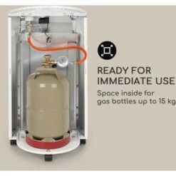 Bonaparte Fire Radiateur à Gaz 4200W Allumage électrique Roulettes Blanc. -Ubbink Magasin 20337660 4