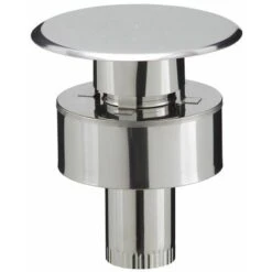 Terminal Vertical Inox - PGI Pour Poêles à Pellets - Diamètre 80/130