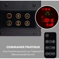 Lausanne Long Cheminée électrique 1600W 128cm Télécommande Blanc -Ubbink Magasin 22845378 4