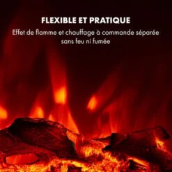 Lausanne Long Cheminée électrique 1600W 128cm Télécommande Blanc -Ubbink Magasin 22845378 5