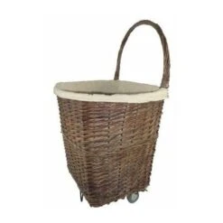 Chariot à Bois En Osier 83 / 51 X 54 X 42 - PVM