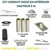 KIT CONDUIT ISOLE EN INTERIEUR - 3 MÈTRES 80 - Inox -Ubbink Magasin 23510353 1