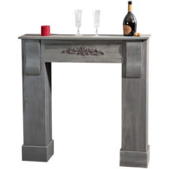 Melko Encadrement De Cheminée Revêtement De Cheminée Vintage Cheminée à Bois Console Reconstruction Cheminée Déco