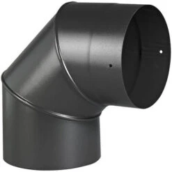 Coude émail Noir Mat 90° Ø150