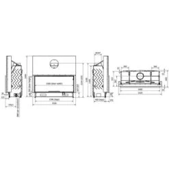 Insert Cheminées à Bois EVO 160 CM Porte Guillotine 21 KW -Ubbink Magasin 26941668 5