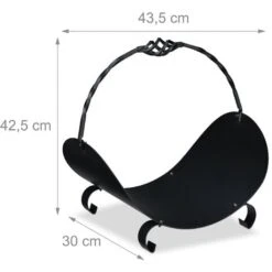 Relaxdays Panier Bois De Cheminée, Métallique, Pour Bûches Avec Anse, HlP: 42,5 X 43,5 X 30 Cm Intérieur, Panier Bûches 10 Relaxdays Panier Bois De Cheminée, Métallique, Pour Bûches Avec Anse, HlP: 42,5 X 43,5 X 30 Cm Intérieur, Panier Bûches -Ubbink Magasin 27152910 4