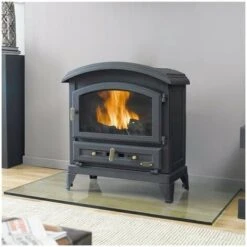 Poêle à Bois Fonte-CANADIEN-9 KW-Peint Anthracite GODIN - 310103 -Ubbink Magasin 27606421 3