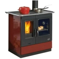 Cuisinière à Bois Bois-charbon 80L GODIN 6500W 96cm, 241100CARMIN
