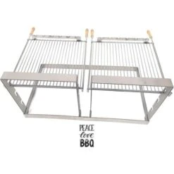 Barbecue à Charbon Encastrable Grille Et Support Vesta Pour Cheminée Ou Barbecue 60 X 40 Modèle Double -Ubbink Magasin 27848715 4