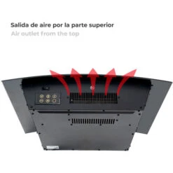 Cheminée Électrique Murale 2000W Kekai Jersey 88x15x56 Cm Noir Avec Simulation De Feu -Ubbink Magasin 27852942 5