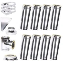 Kit Conduit Isolé 8m Double Paroi Ø 100/120/130/150/160/180/200 Mm II - Dimensions: 100 Mm