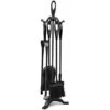 Amagabeli Ensemble D'outils De Cheminée 5 Pièces Set Serviteur De Cheminee Noir Forge Outils De Cheminée Pelle Pinces Et Poker Ensemble D'outils -Ubbink Magasin 30042564 1