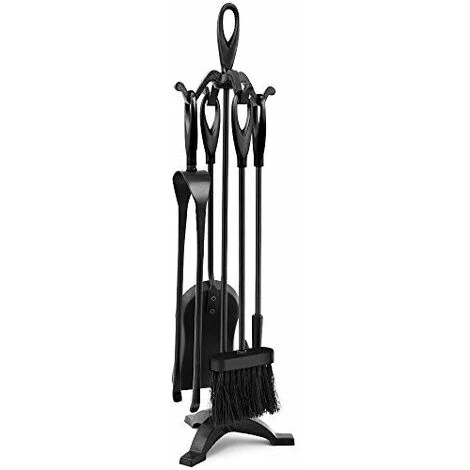 Amagabeli Ensemble D'outils De Cheminée 5 Pièces Set Serviteur De Cheminee Noir Forge Outils De Cheminée Pelle Pinces Et Poker Ensemble D'outils 3 Amagabeli Ensemble D'outils De Cheminée 5 Pièces Set Serviteur De Cheminee Noir Forge Outils De Cheminée Pelle Pinces Et Poker Ensemble D'outils