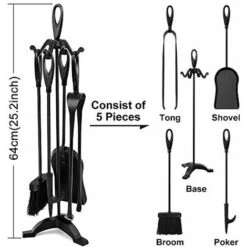 Amagabeli Ensemble D'outils De Cheminée 5 Pièces Set Serviteur De Cheminee Noir Forge Outils De Cheminée Pelle Pinces Et Poker Ensemble D'outils 9 Amagabeli Ensemble D'outils De Cheminée 5 Pièces Set Serviteur De Cheminee Noir Forge Outils De Cheminée Pelle Pinces Et Poker Ensemble D'outils -Ubbink Magasin 30042564 3