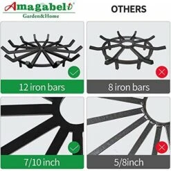 Amagaeli 61cm Grille De Cheminée Pour Feux Chauds Grille à Bûches En Fer Forgé À Toute épreuve En Acier 12 Barreaux 1,8cm Barreaux Intérieur Grille Porte Bûches De Plein Air Poêle à Bois Grille De Feu -Ubbink Magasin 30042588 5